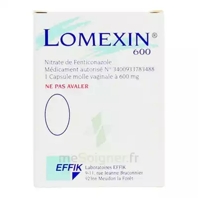 Lomexin 600 Mg Caps Molle Vaginale Plq/1 à Vierzon